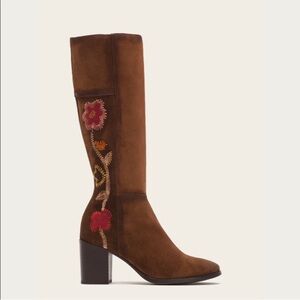 Frye nova flower suede boots